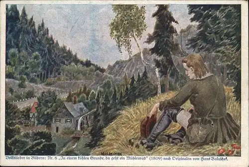 Kuenstlerkarte Hans Baluschek Nr 6 Kat. Kuenstlerkarten