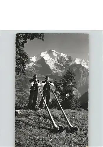 wz22948 Alphorn Berner Oberland Kategorie. Musik Alte Ansichtskarten