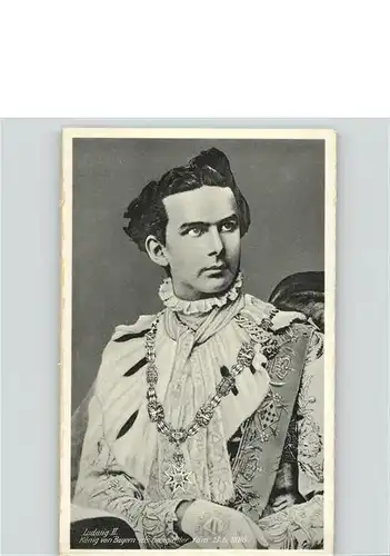 Adel Ludwig II Koenig von Bayern Kat. Koenigshaeuser