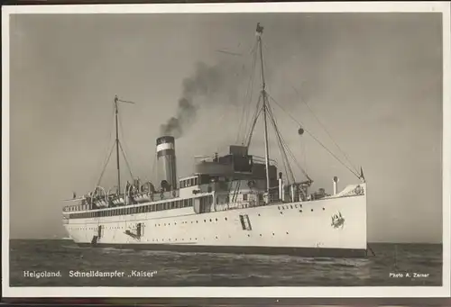 Dampfer Oceanliner Kaiser Helgoland Kat. Schiffe