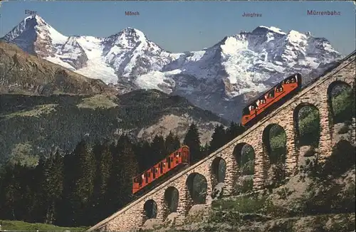 Bergbahn Eiger Moench Jungfrau Muerrenbahn Kat. Bahnen