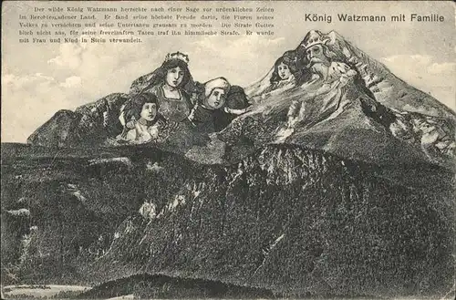Berggesichter Koenig Watzmann mit Familie Kat. Berge