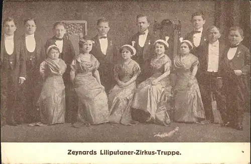 Kuriosum Zeynards Liliputaner Zirkus Truppe Kat. Unterhaltung