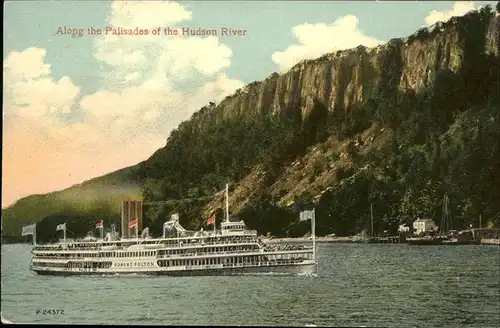 Dampfer Binnenschifffahrt Hudson River Kat. Schiffe