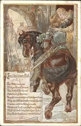 BDD Nordmaehren Kuenstler Rud Duts Pferd Ritter / Bund der Deutschen /