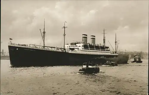 Dampfer Oceanliner D. Hansa Hamburg Amerika Linie Kat. Schiffe