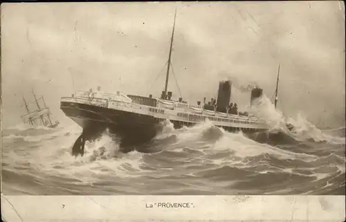 Dampfer Oceanliner La Provence Kat. Schiffe