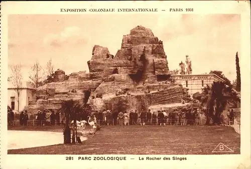 Exposition Coloniale Paris 1931 281 Parc Zoologique Rocher Kat. Expositions