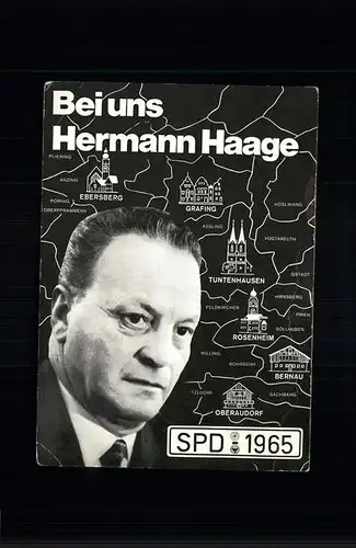 Politiker Hermann Haage SPD 1965 Kat. Politik