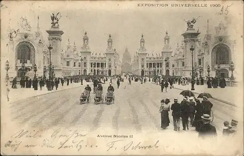 Exposition Universelle Paris 1900 Avenue Nicolas II Kat. Expositions