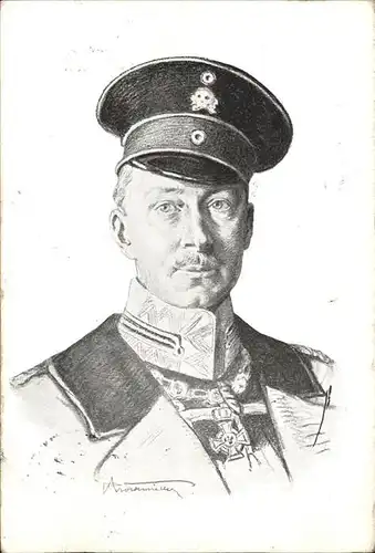 Adel Preussen Kronprinz Wilhelm Schwarz Weiss Rot Kat. Koenigshaeuser