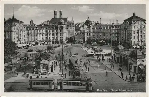 Strassenbahn Karlsplatzrondell Muenchen Kat. Bahnen