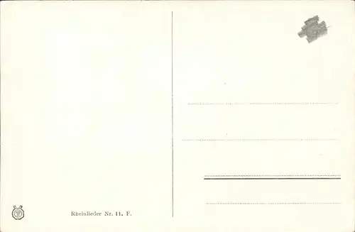 Liederkarte Rheinlied Nr 11 Kat. Musik