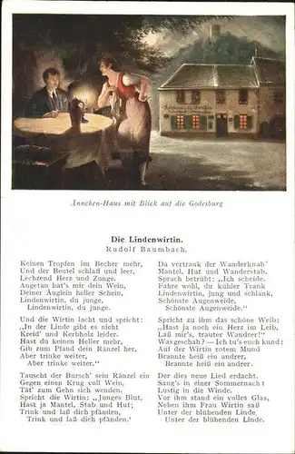 Liederkarte Rheinlied Nr 3 Die Landwirtin Kat. Musik