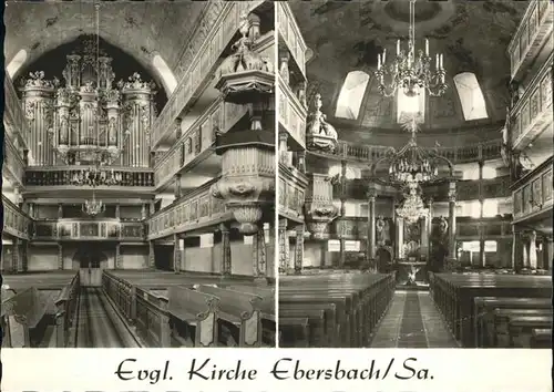 Kirchenorgel Evgl Kirche Ebersbach/Sa Kat. Musik