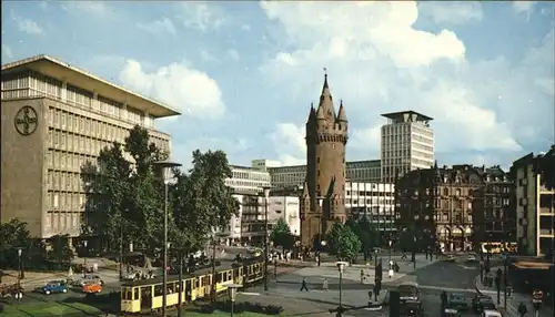 Strassenbahn Frankfurt am Main Eschenheimer Turm Kat. Bahnen