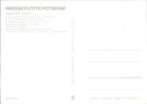 Schiffe Nedlitz Weisse Flotte Potsdam Kat. Schiffe