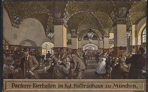 Hofbraeuhaus Muenchen Bier Parterre Bierhallen Kat. Lebensmittel