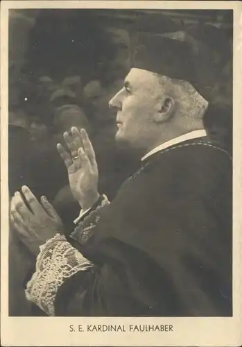 Bischof Religion S. E. Kardinal Faulhaber Kat. Religion