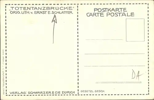 Schlatter E.E. Totentanzbruecke  Kat. Kuenstler