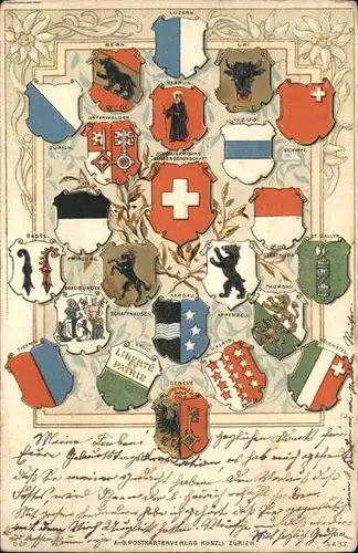 Wappen Kantone Schweiz Kat. Heraldik