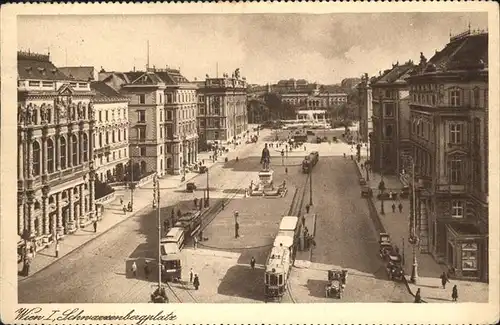 Strassenbahn Schwarzenbergplatz Wien Kat. Bahnen