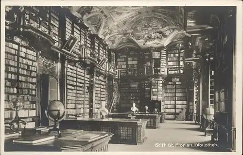 Bibliothek = Library Stift St Florian oesterreich Kat. Gebaeude