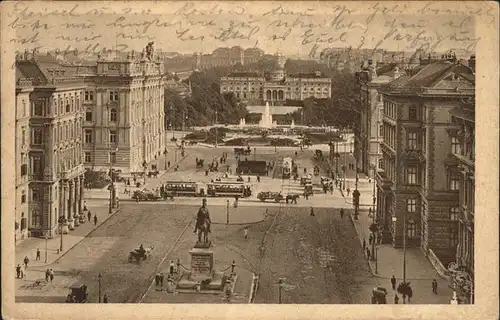 Strassenbahn Schwarzenbergplatz Wien Kat. Bahnen