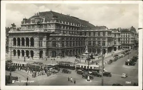 Strassenbahn Autos Staatsoper Wien Kat. Bahnen