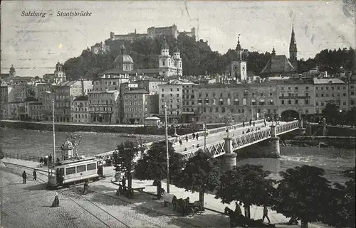 Strassenbahn Salzburg Staatsburg  Kat. Bahnen