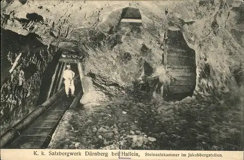 Salzbergwerk Duernberg Hallein Steinsalzkammer  Kat. Rohstoffe