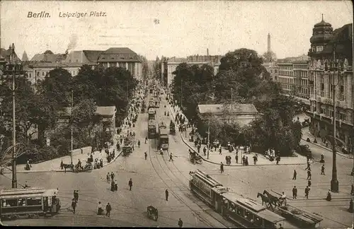 Strassenbahn Berlin Leipziger Platz  Kat. Bahnen