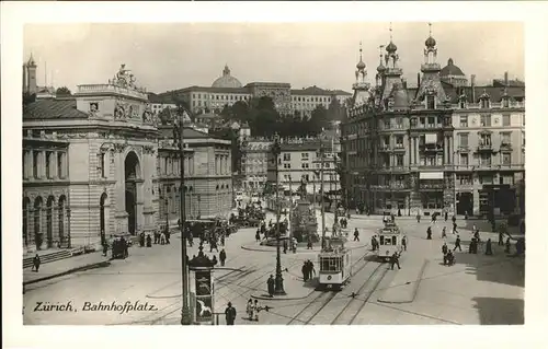 Strassenbahn Zuerich Bahnhofplatz Kat. Bahnen