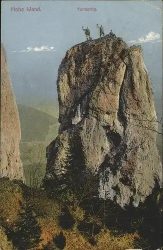 Bergsteigen Klettern Hohe Wand Turmsteig  / Sport /