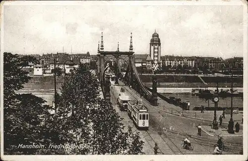 Strassenbahn Mannheim Friedrichsbruecke Kat. Bahnen