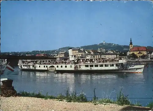 Dampfer Seitenrad Schoenbrunn Donau Kat. Schiffe