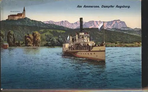 Dampfer Binnenschifffahrt Ammersee Augsburg Kat. Schiffe