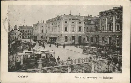 Strassenbahn Krakow Bahnhof Polen Kat. Bahnen