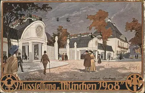 Ausstellung Muenchen 1908 Nr 184 Haupteingang Kat. Expositions