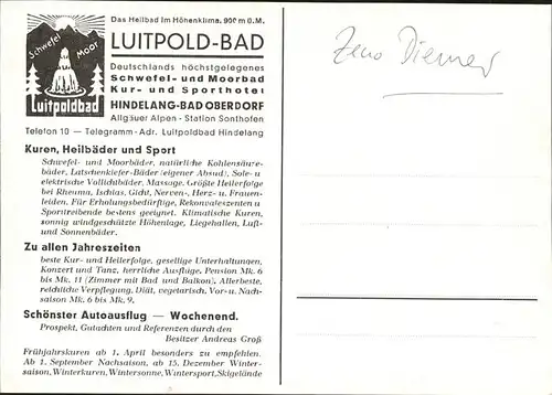 wz55094 Diemer Zeno Litho Luitpoldbad Schwefel Moor Kategorie. Kuenstler Alte Ansichtskarten