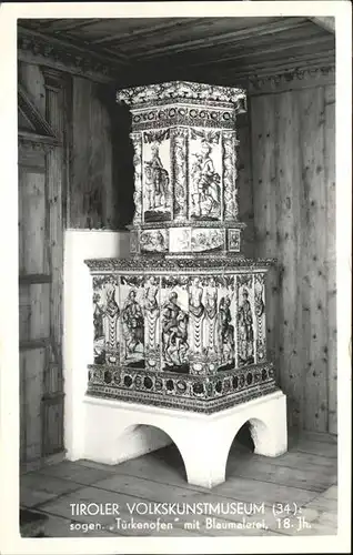 Kachelofen Tuerkenofen Tirol Volkskunstmuseum Kat. Handwerk
