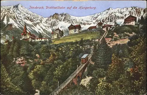 Bergbahn Innsbruck Drahtseilbahn Hungerburg Kat. Bahnen