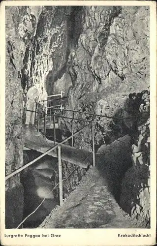 Hoehlen Caves Grottes Lurgrotte Peggau Graz Krokodilschlucht Kat. Berge