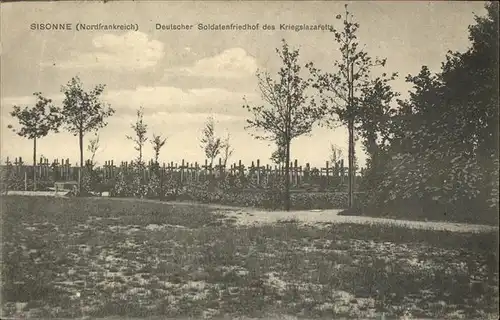 Tod Sisonne Nordfrankreich Soldatenfriedhof Kriegslazaretts Kat. Tod