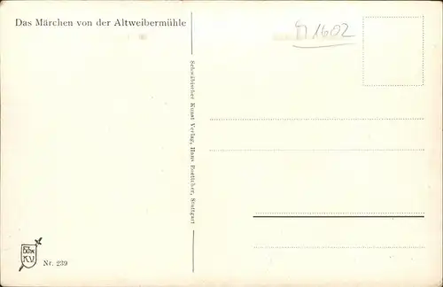 Maerchen Sagen Altweibermuehle HB Nr 239 Kat. Maerchen und Sagen