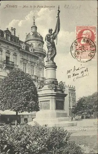 Denkmal Monument Furie francaise Anvers / Denkmaeler /