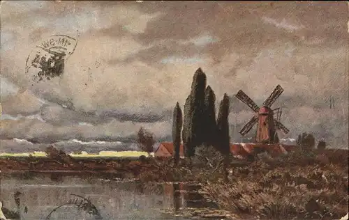 Windmuehle Kuenstlerkarte Nr 1634  Kat. Gebaeude und Architektur