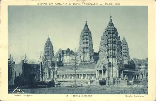 Exposition Coloniale Paris 1931 Temple D Angkor  Kat. Expositions