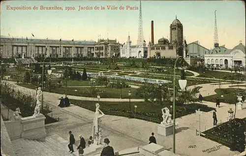 Exposition Bruxelles 1910 Jardin Ville de Paris / Expositions /