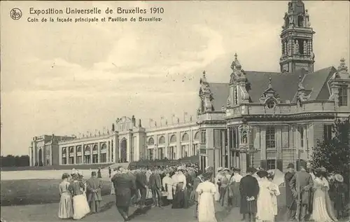 Exposition Universelle Bruxelles 1910 Facade Principale Pavillon de Bruxelles Kat. Expositions